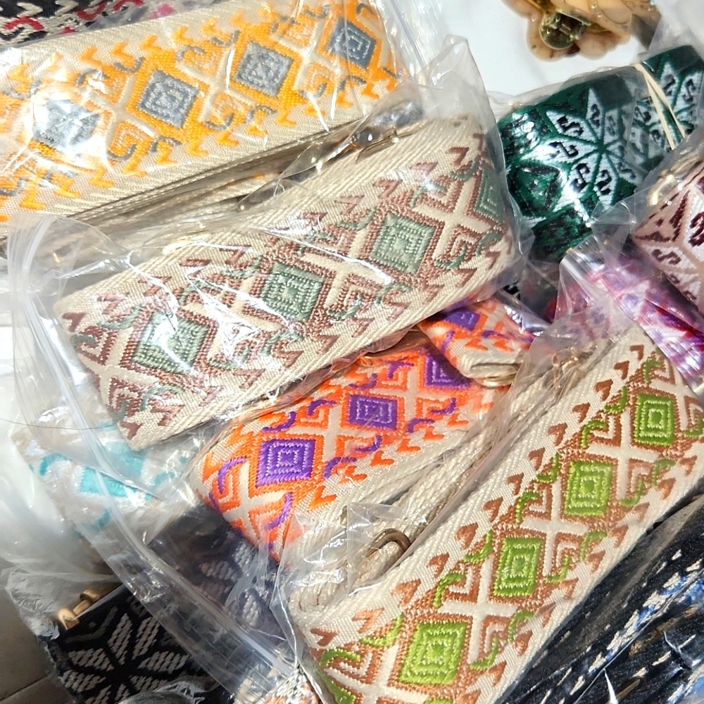 DIAMONDS (wide strap) pattern crossbody/guitar straps 1½ inches wide